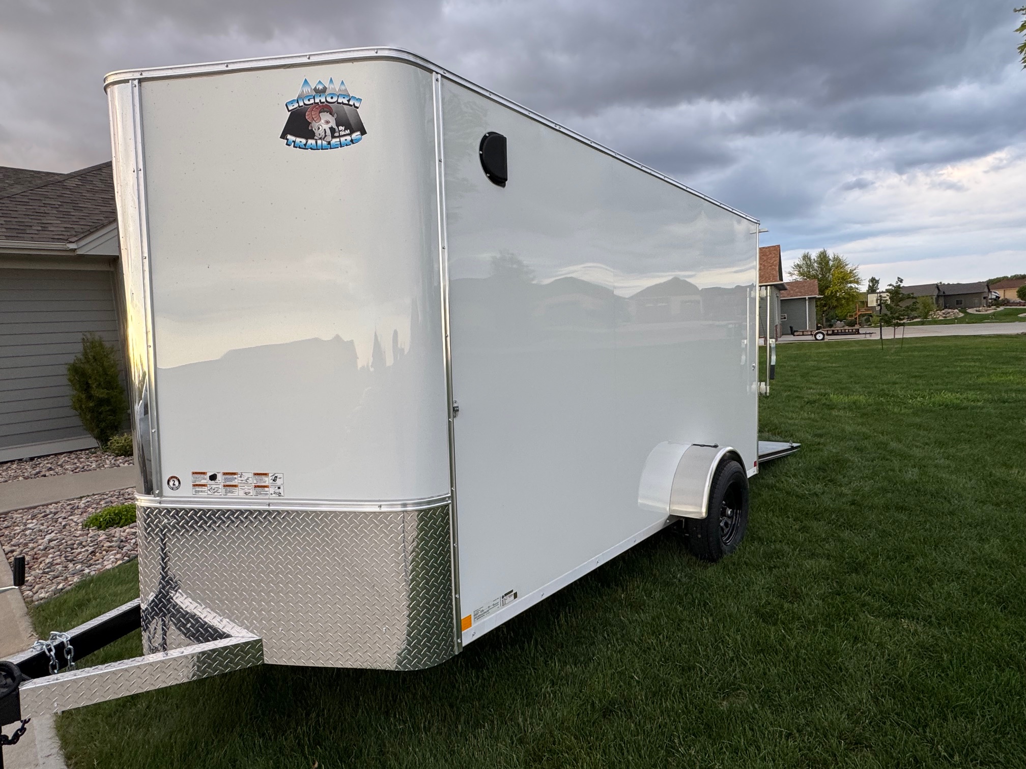 Enclosed Cargo Trailer - Professional white enclosed trailer