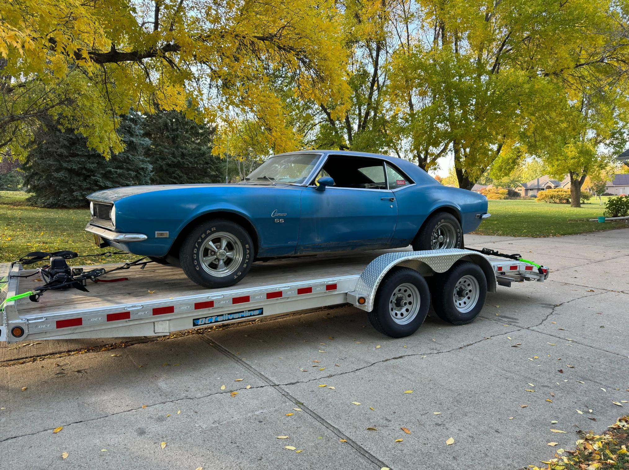 Car Hauler Trailer with Classic Camaro